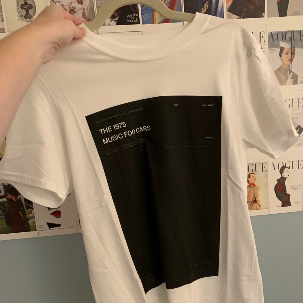 The 1975 music for cars t shirt